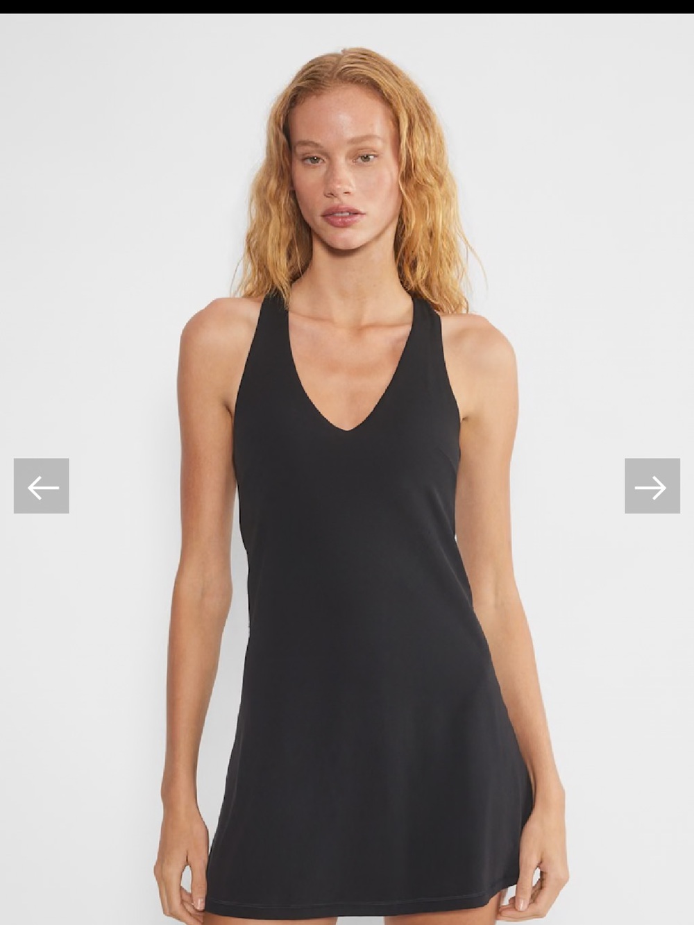 Aritzia Black V-Neck Swim Cover-Up Tank Dress